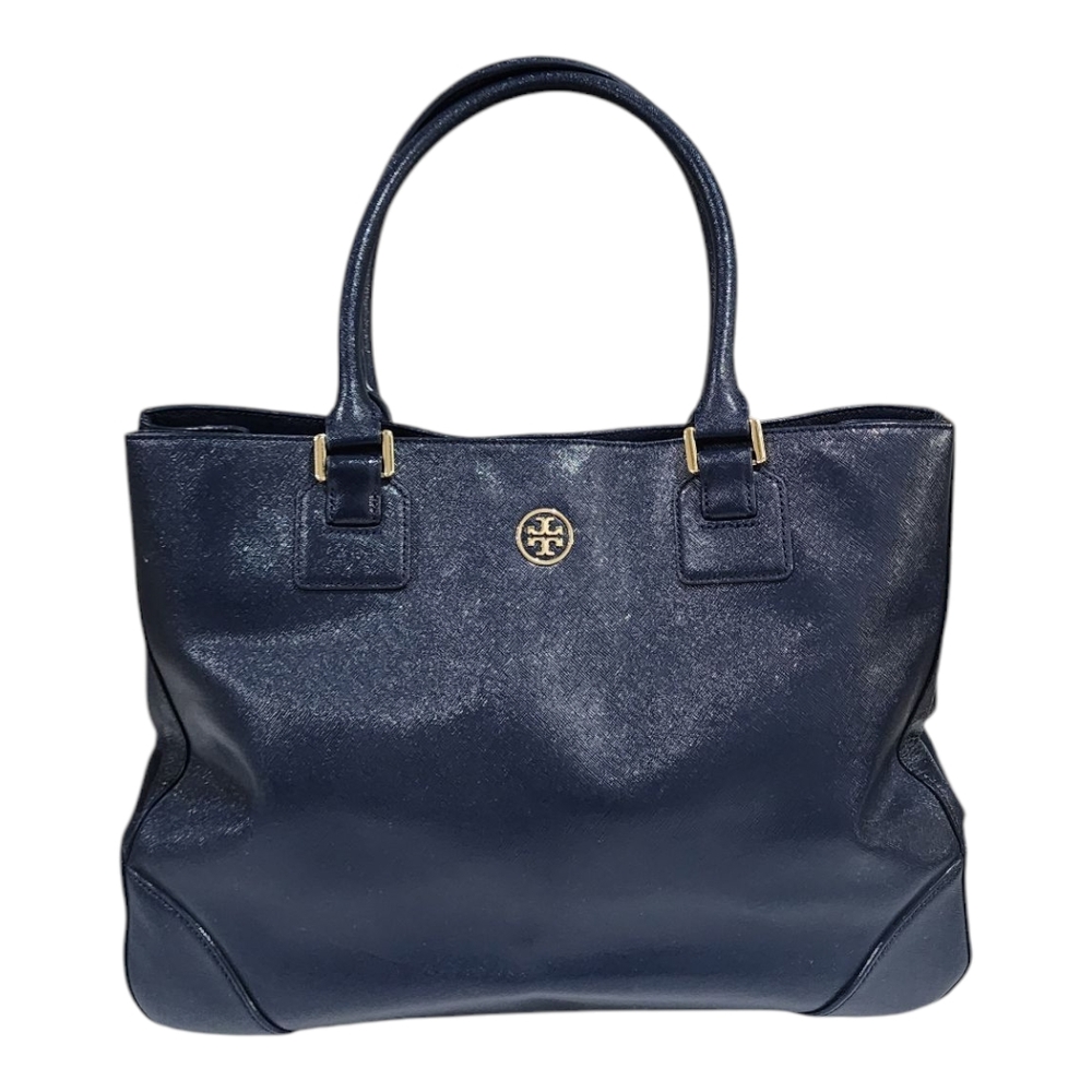 Tory Burch Navy Blue Tote Bag - Picture 2 of 16